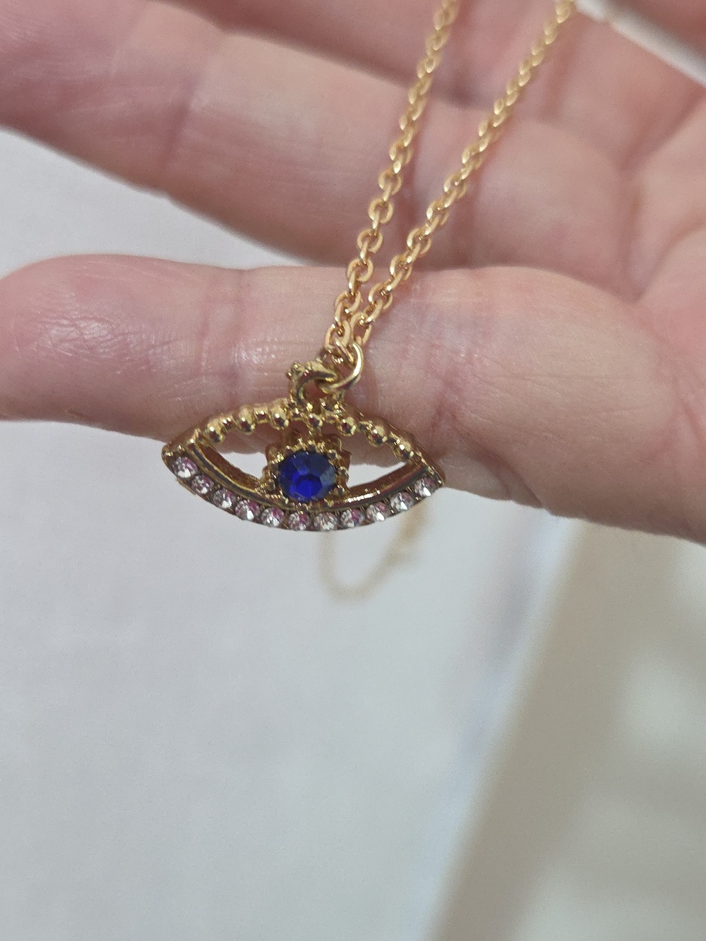 🌹Clearance Rose Gold Blue diamon Necklace for Women's